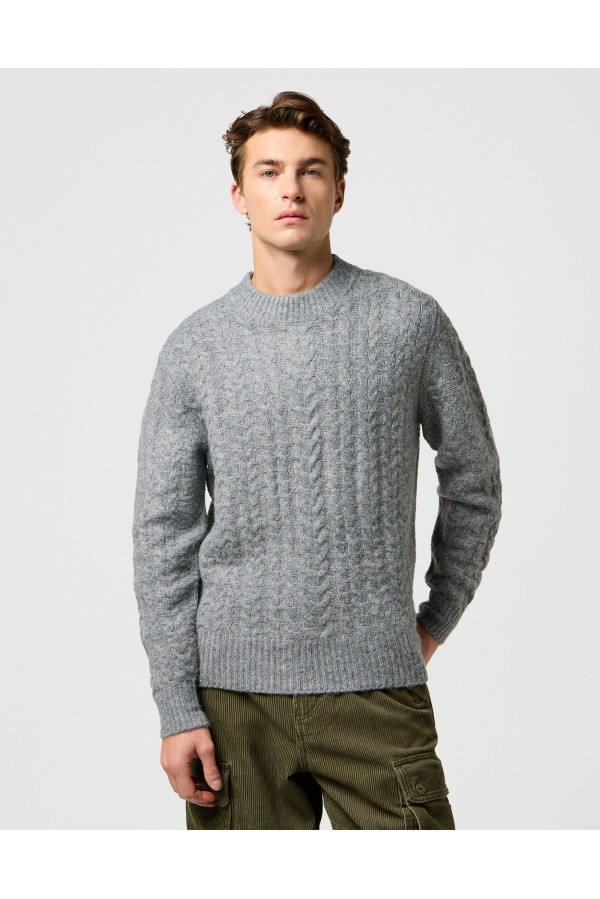 Jersey Wrangler Cable Knit Color Grey