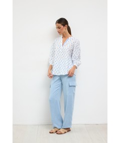 Camisa Tinta Joy Color Celeste