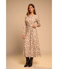 Vestido Tinta Eliz Color Camel