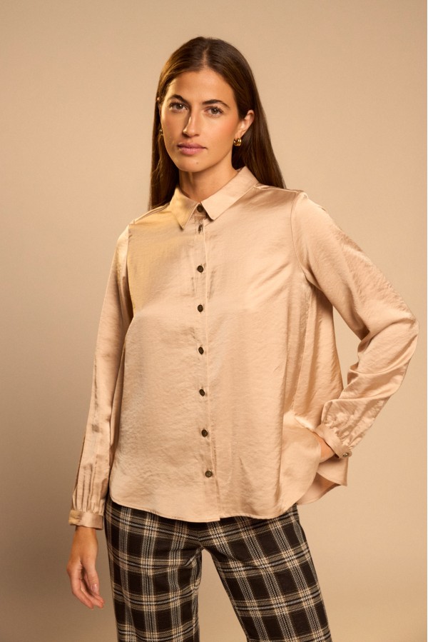 Camisa Tinta Rhea Color Beige