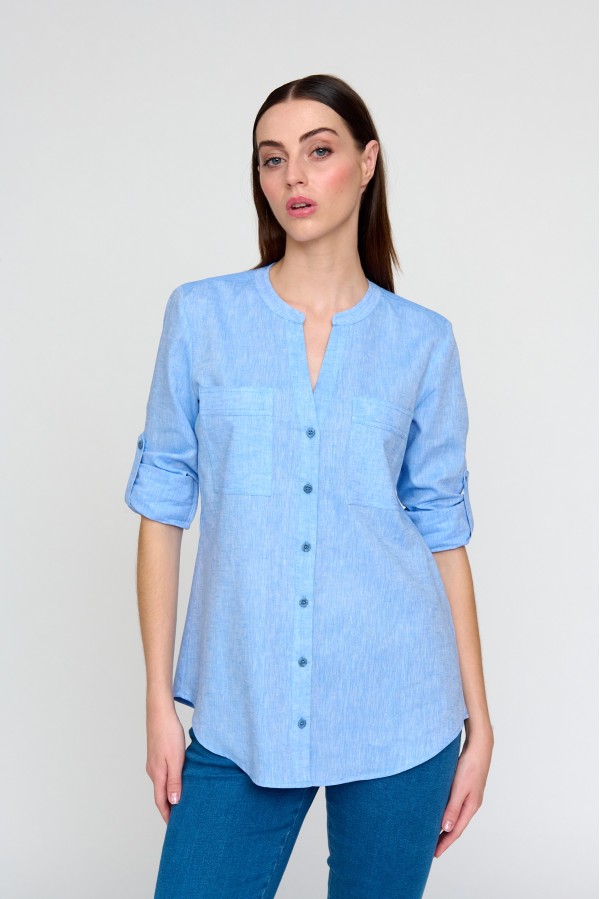 Camisa Tinta & Style Meno Color Azul
